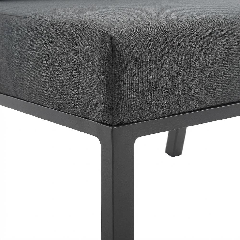 Aluminum Outdoor Lounge Chair With Cushioned Backrest And Seat. Picture 6