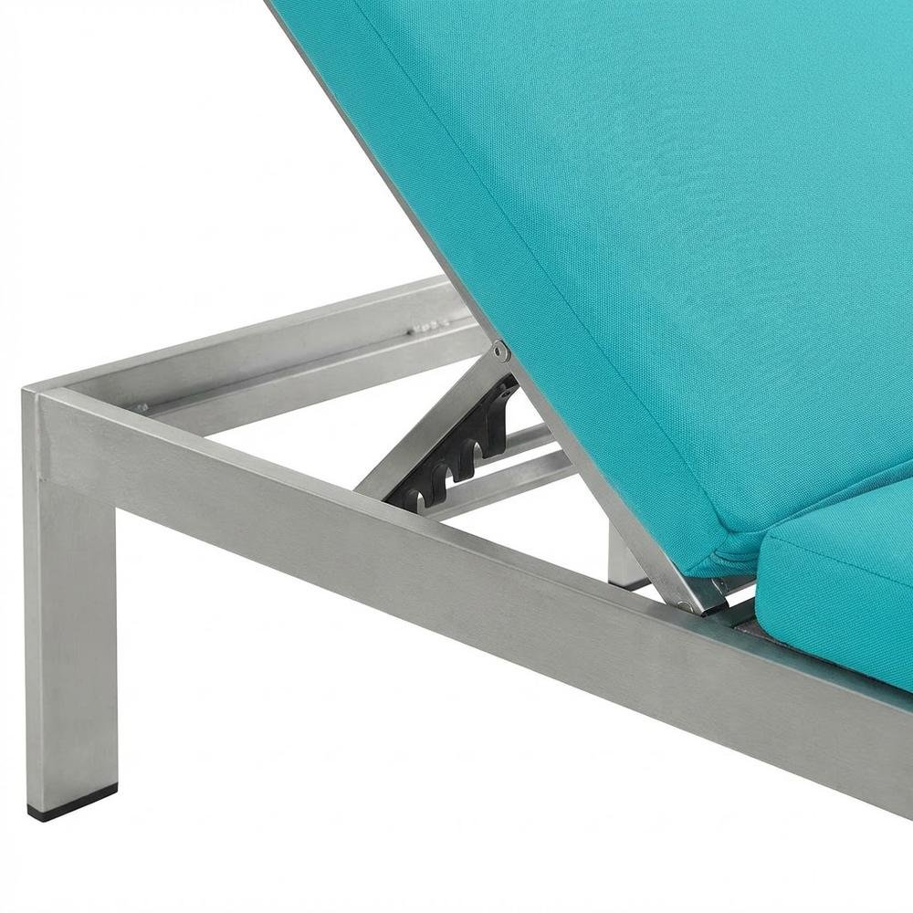 Aluminum Outdoor Lounge Chair With Cushions And Comfortable Backrest. Picture 6