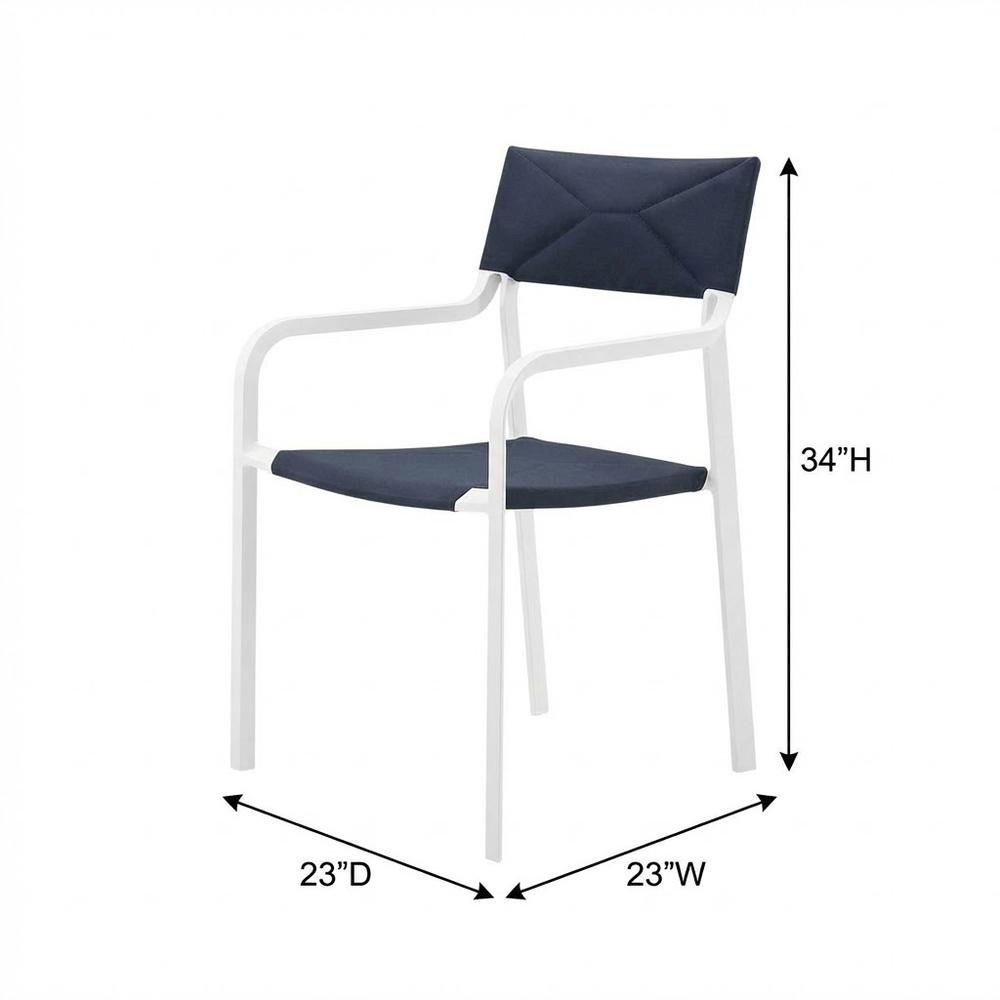 Stackable Aluminum Dining Armchair For Outdoor Patio Lounge. Picture 7