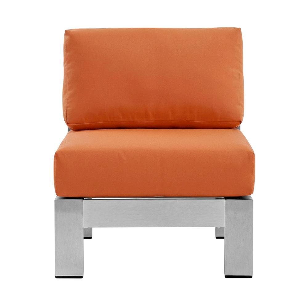 Outdoor Lounge Chair With Aluminum Frame And Armless Design. Picture 4