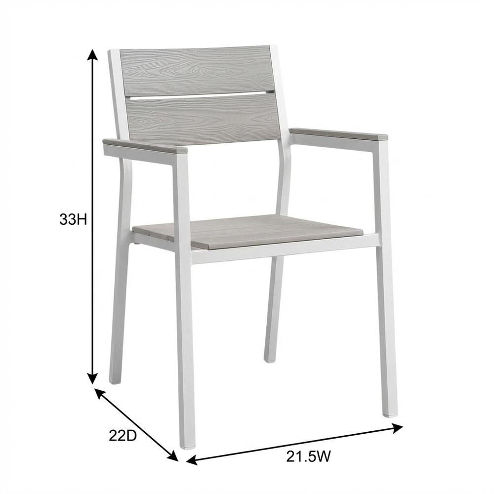 Outdoor Patio Armchair With Armrest And Stackable Design. Picture 7