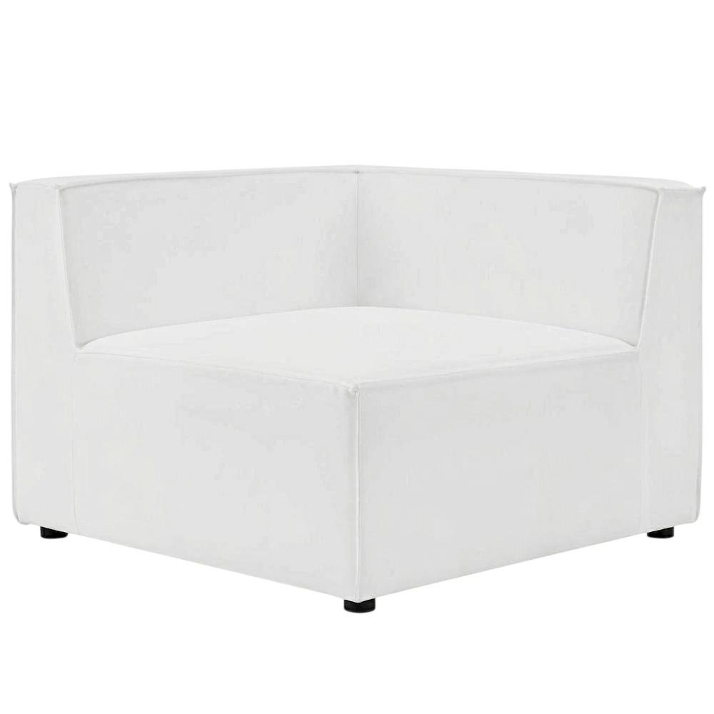 Outdoor Patio Upholstered Sectional Sofa Corner Chair, Armrests, Cushioned Seat. Picture 1