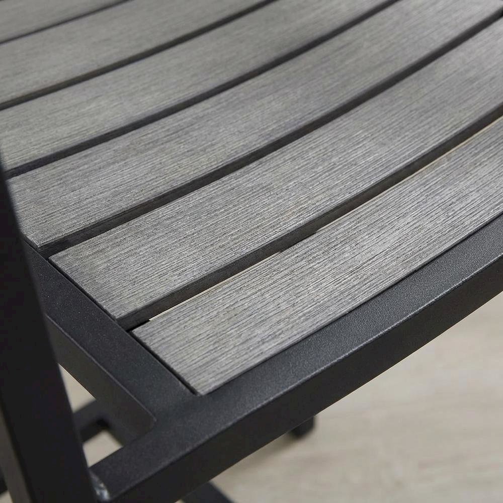 Outdoor Bar Stool Set with Aluminum Finish, Armrest & Backrest Comfort. Picture 5