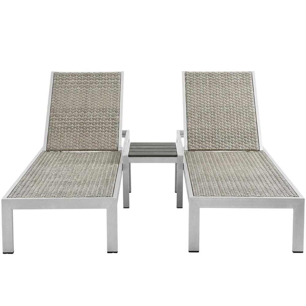 Aluminum 3-Piece Outdoor Patio Set With Durable Frame And Stack-Free Design. Picture 1