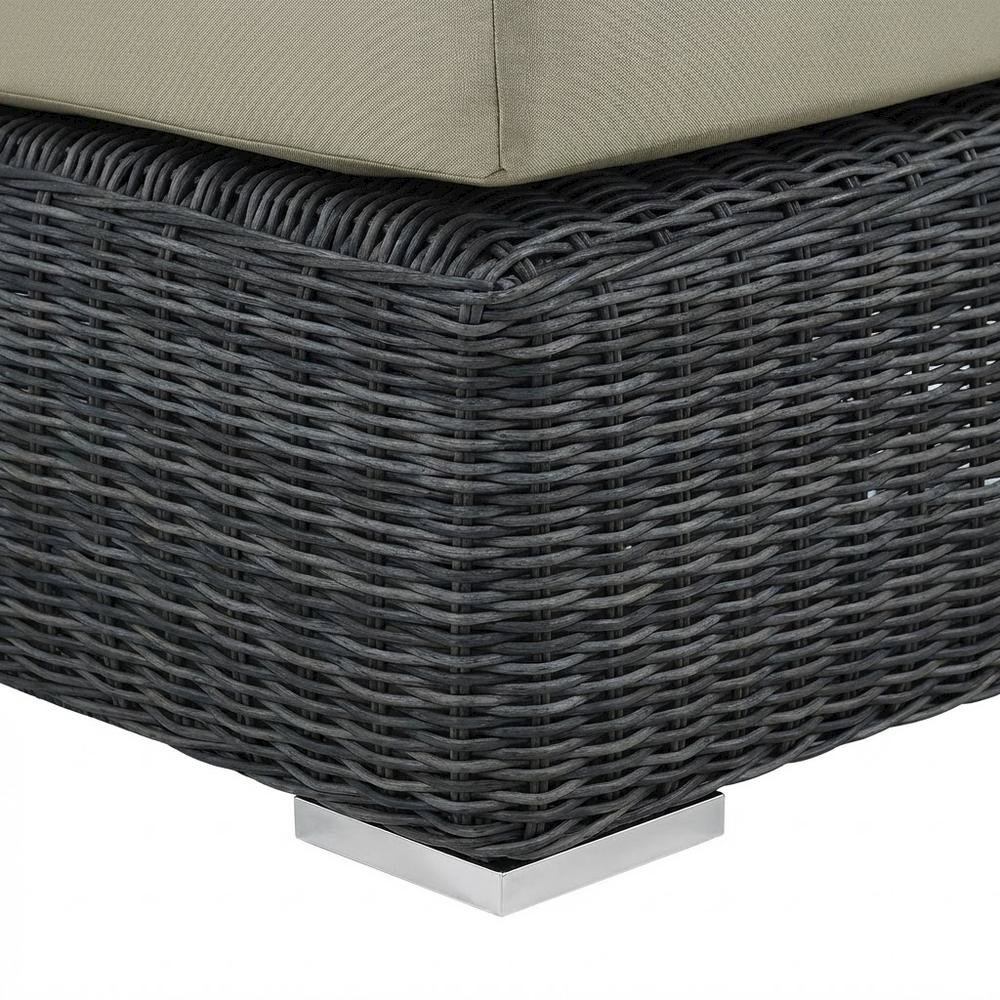 Outdoor Patio Armless Lounge Chair With Cushioned Seat And Back Support. Picture 6