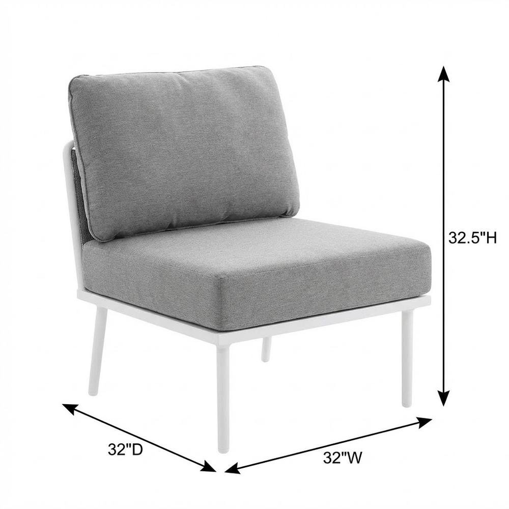 Aluminum Outdoor Lounge Chair With Armless Design And Sturdy Backrest. Picture 7