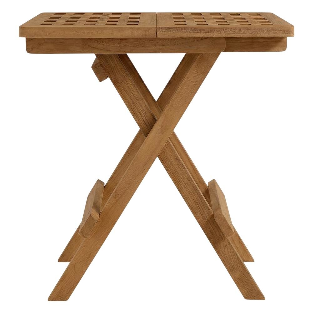 Teak Wood Outdoor Side Table With Modern Design For Patio Or Garden Use. Picture 4