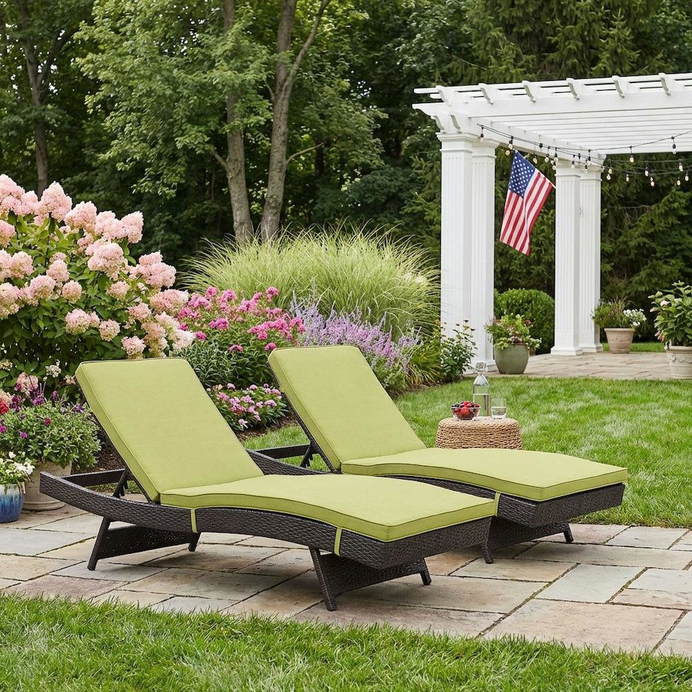 Outdoor Patio Lounge Chair Set Of 2 With Comfortable Cushions, Weather-Resistant. Picture 3