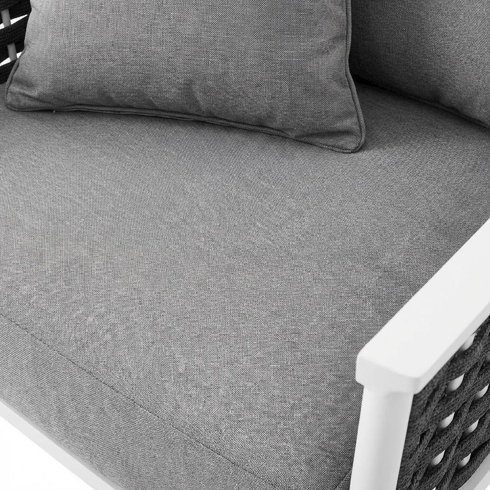 Outdoor Aluminum Lounge Chair With Right-Facing Armrest For Patio Relaxation. Picture 5
