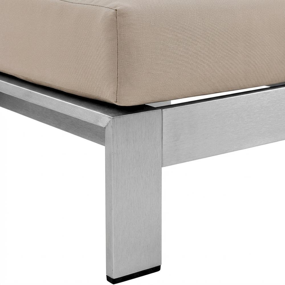 Aluminum Outdoor Lounge Chair With Armless Design And Weather-Resistant Finish. Picture 6