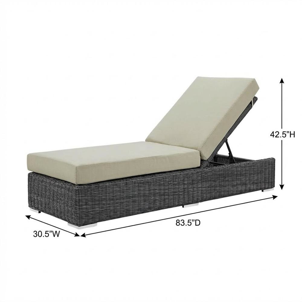Outdoor Patio Chaise Lounge With Cushioned Seat And Back For Comfort. Picture 7