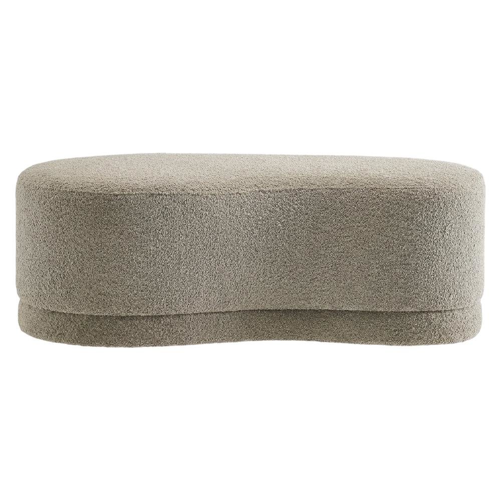Outdoor Upholstered Ottoman Bench With Plush Cushion For Lounge Areas. Picture 4