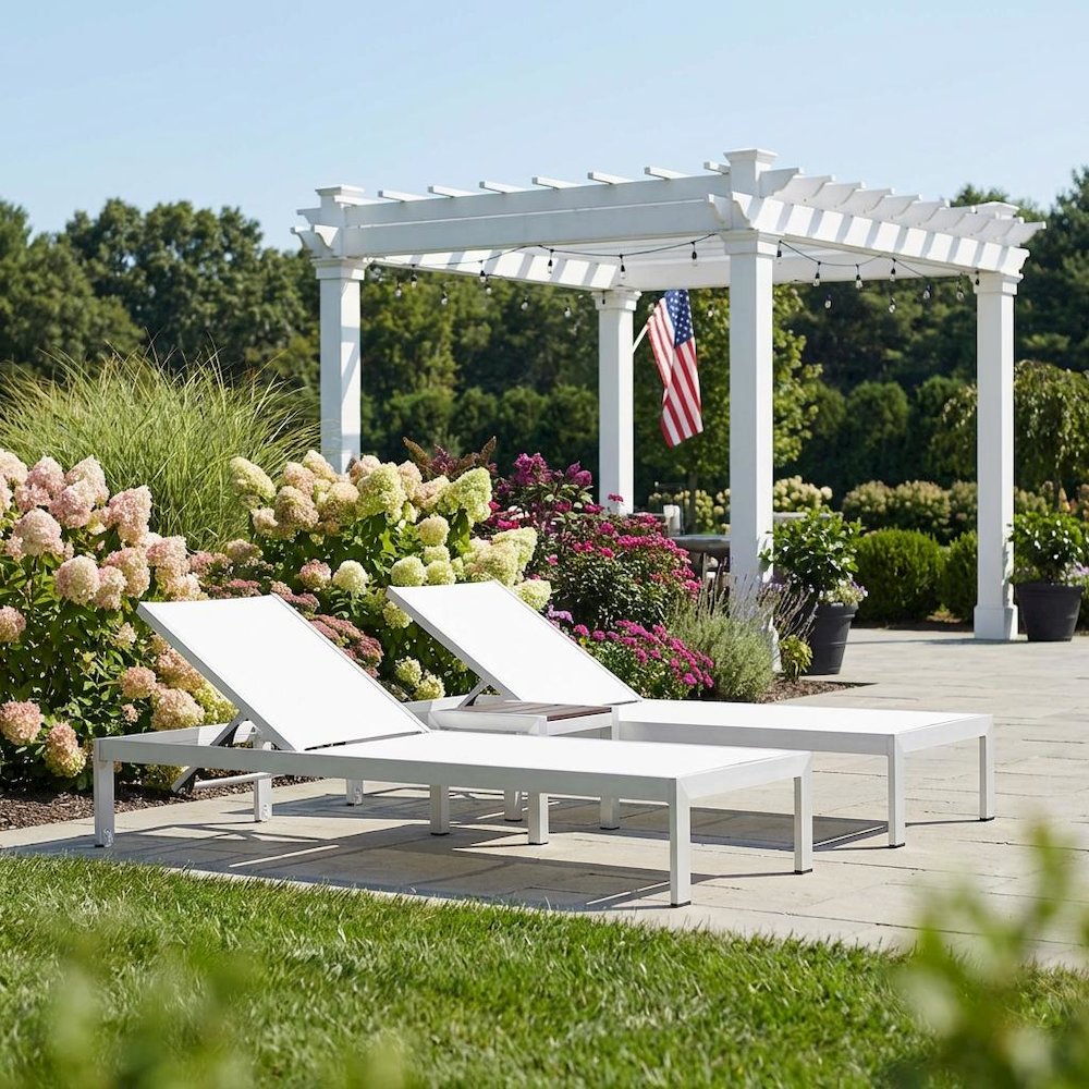 Outdoor Lounge Furniture Set In Durable Aluminum With Comfortable Seating. Picture 3