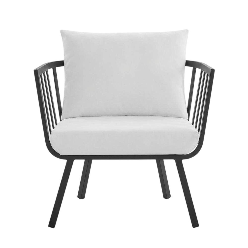 Outdoor Patio Aluminum Armchair For Lounge Relaxation. Picture 4