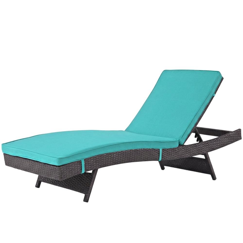 Outdoor Patio Chaise With Cushion For Lounge Comfort. Picture 1