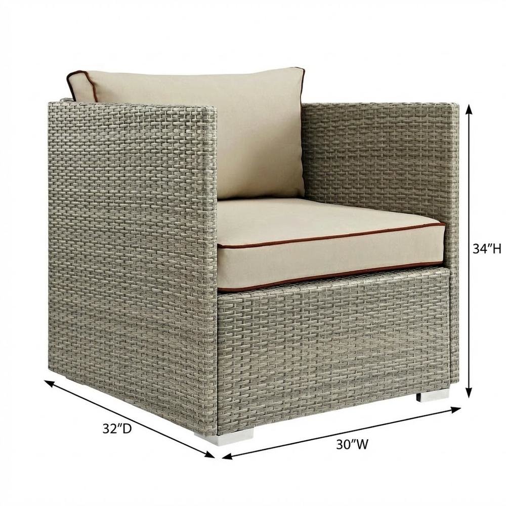 Outdoor Patio Armchair With Comfortable Cushioning And Sturdy Frame. Picture 7