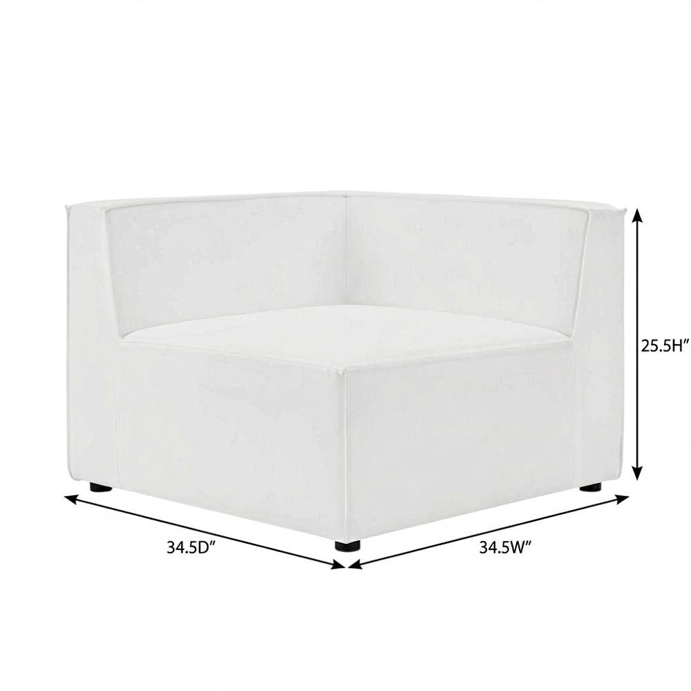 Outdoor Patio Upholstered Sectional Sofa Corner Chair, Armrests, Cushioned Seat. Picture 7