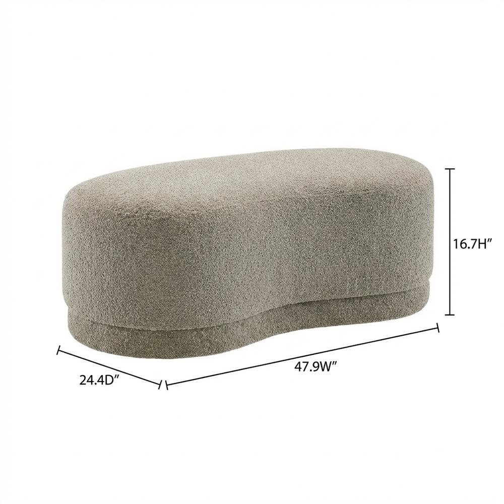 Outdoor Upholstered Ottoman Bench With Plush Cushion For Lounge Areas. Picture 7