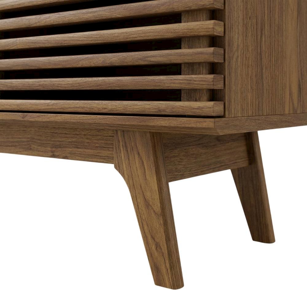 Brown Wood TV Stand Entertainment Center with Spacious Surface. Picture 6