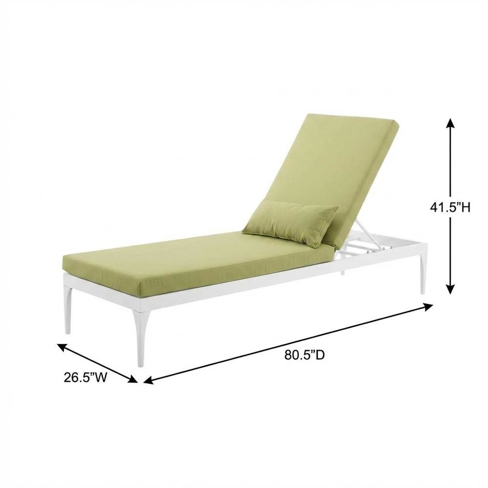 Outdoor Patio Chaise Lounge Chair With Cushion For Outdoor Relaxation. Picture 7