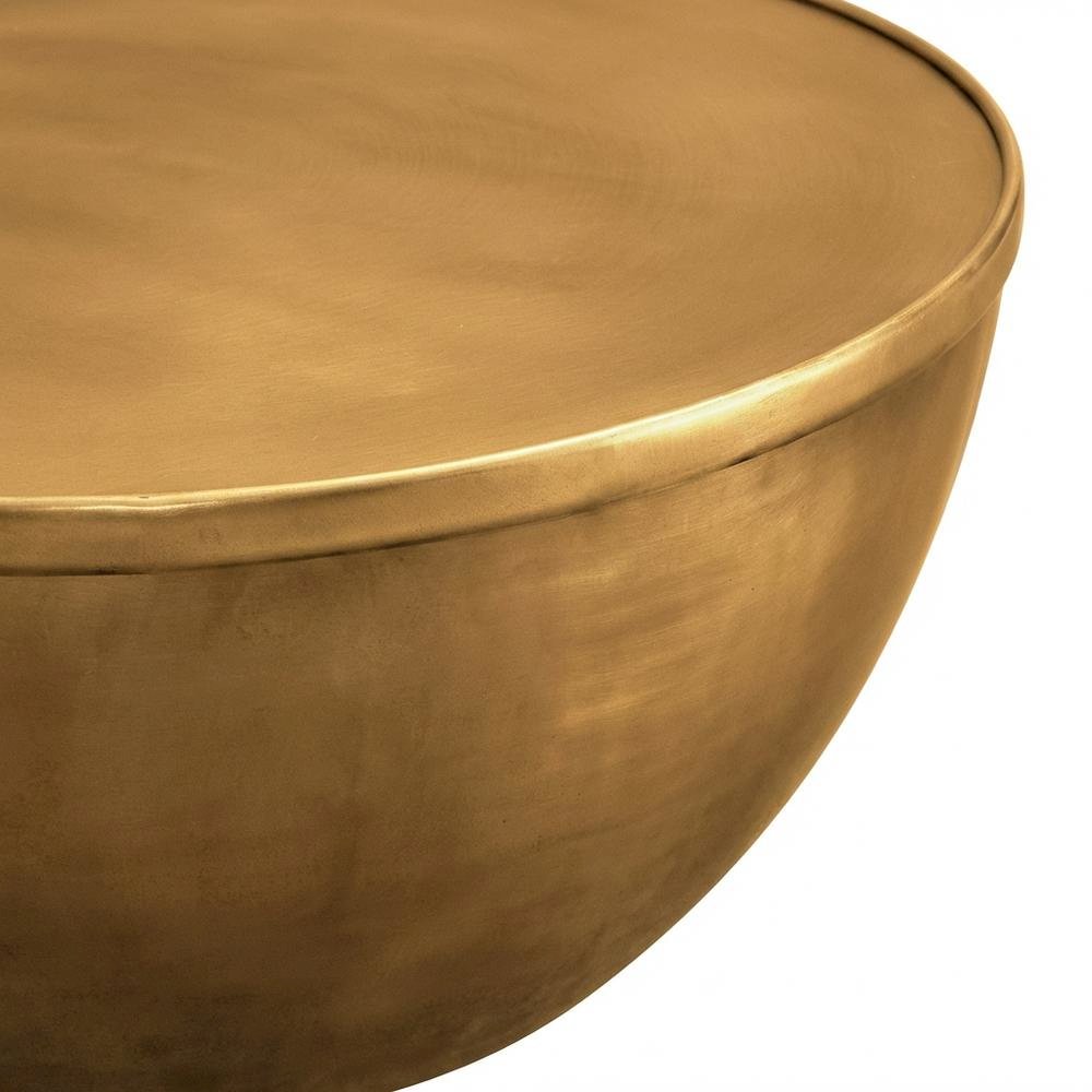 Premium Metal Coffee Table in Brass Finish with Modern Design. Picture 6