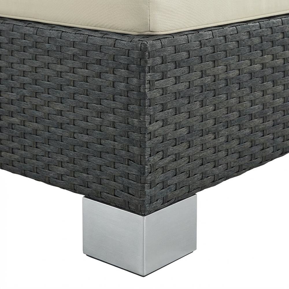 Outdoor Patio Double Chaise With Cushioned Seat And Sturdy Frame. Picture 6