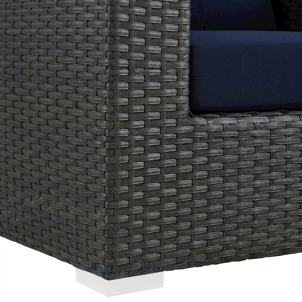 Outdoor Patio Armchair With Cushioned Seat And Armrest Support. Picture 6