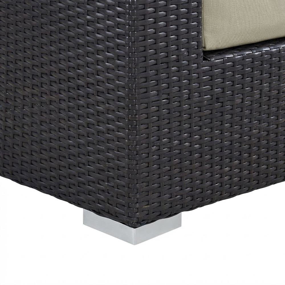 Outdoor Patio Armchair With Cushions And Armrests For Garden Lounge. Picture 6