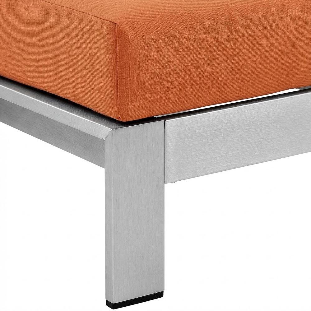 Outdoor Lounge Chair With Aluminum Frame And Armless Design. Picture 6