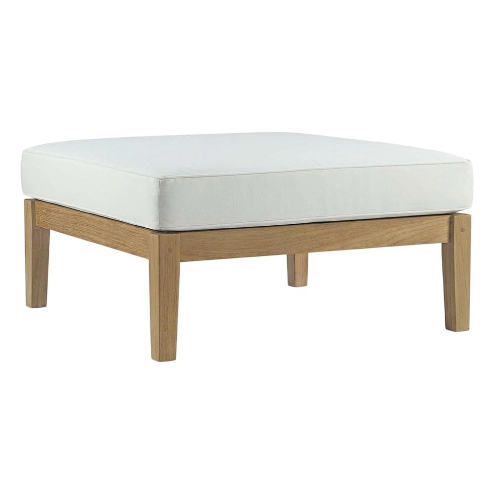 Teak Outdoor Ottoman with Stylish Design and Durable Construction. Picture 1