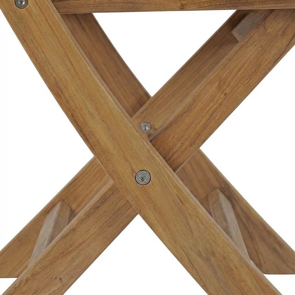 Elegant Teak Outdoor Folding Chair for Patio Dining with Armrests. Picture 6