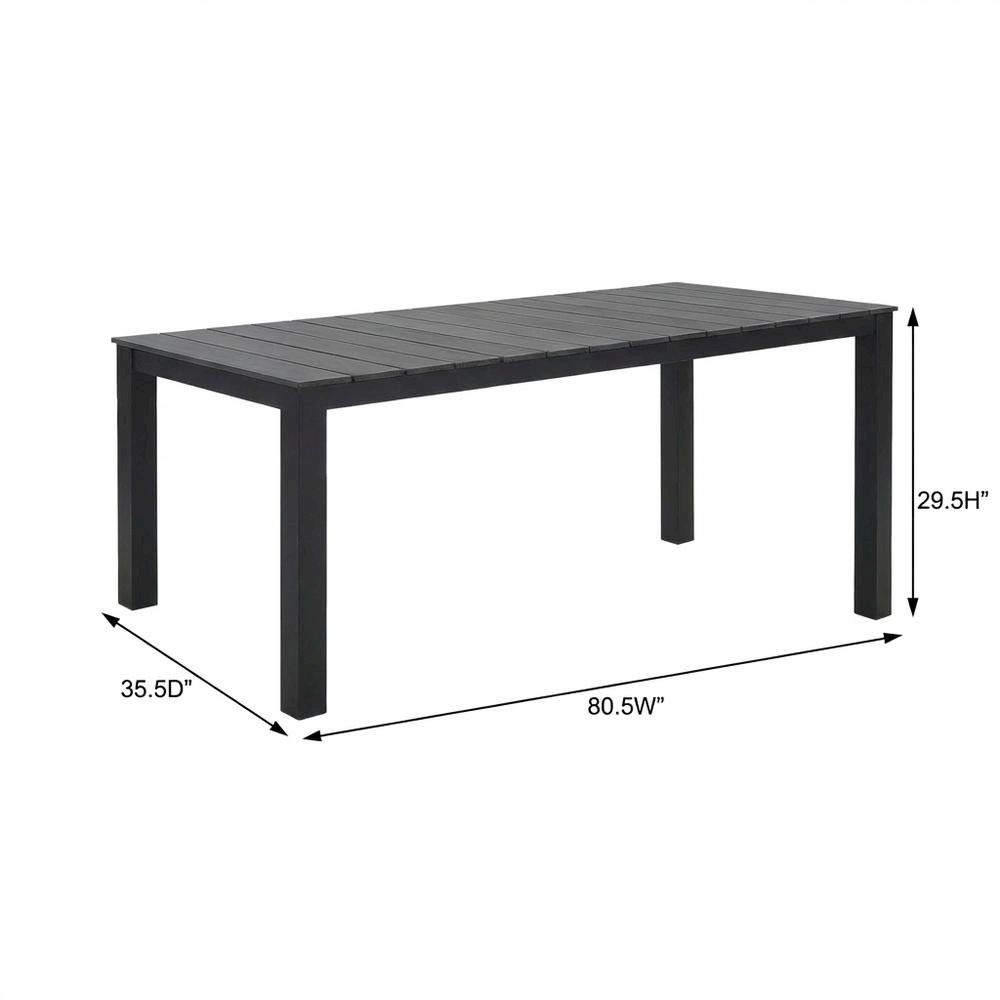 Elegant 80-Inch Outdoor Patio Dining Table With Sturdy Construction. Picture 7