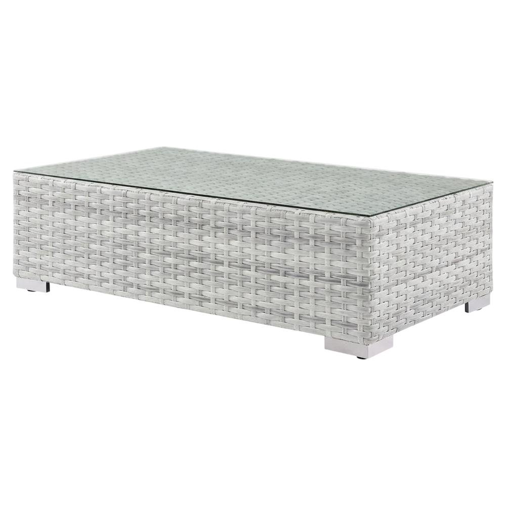 Contemporary Outdoor Patio Coffee Table With Weather-Resistant Surface. Picture 1