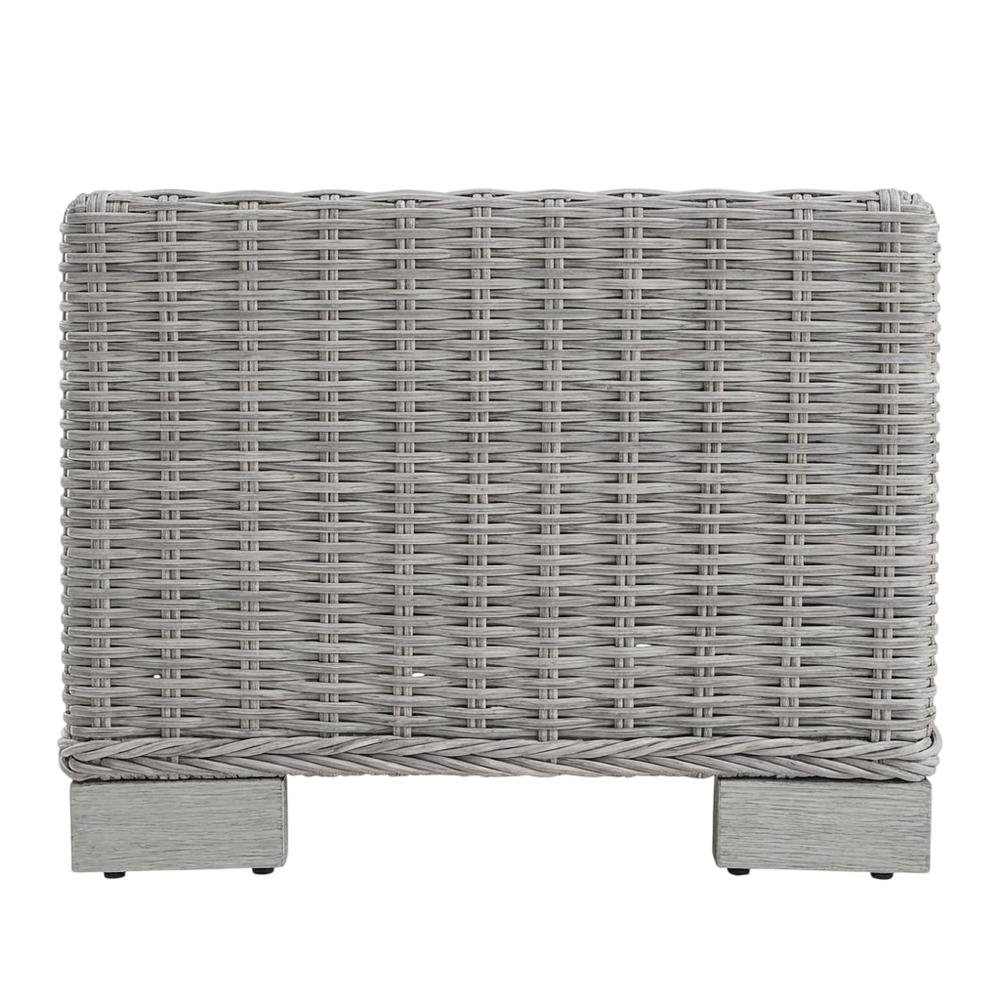 Outdoor Wicker Rattan Coffee Table, Weather-Resistant Finish For Patio Lounge. Picture 4