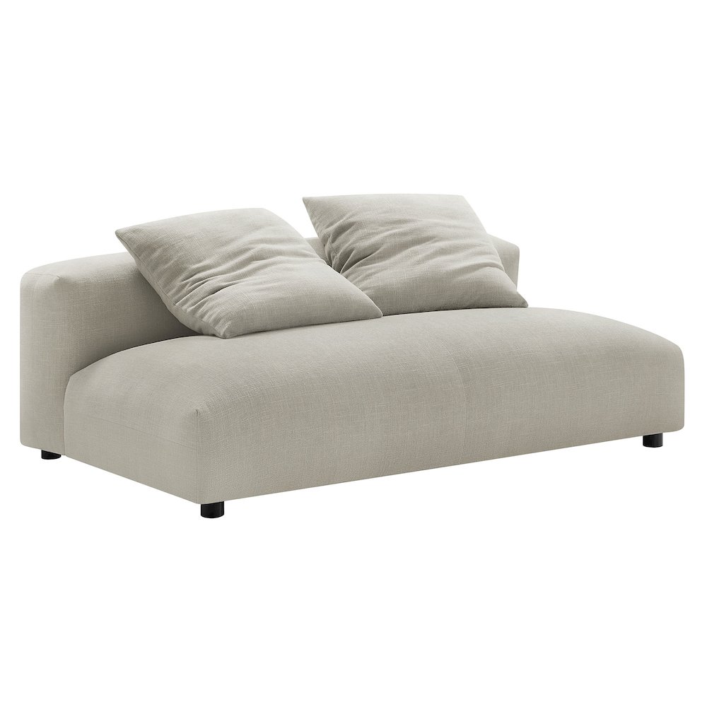 Solace 4-Piece Modular Upholstered Fabric Sectional Sofa With Ottoman. Picture 6