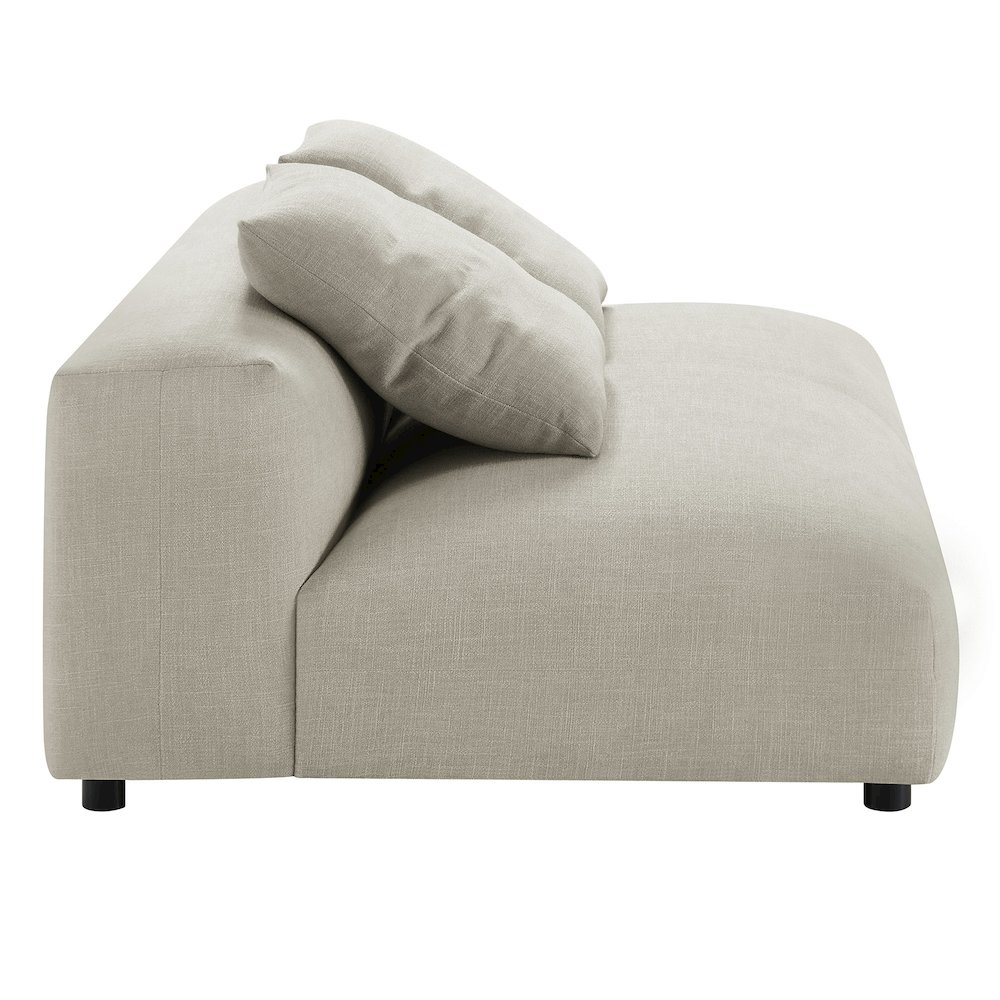 Solace 4-Piece Modular Upholstered Fabric Sectional Sofa With Ottoman. Picture 10