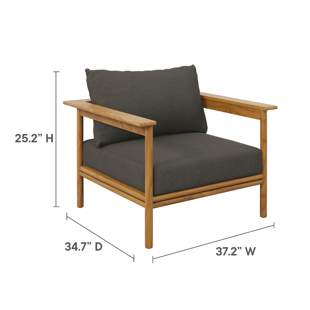 Wren 6-Piece Outdoor Patio Teak Wood Furniture Set. Picture 3