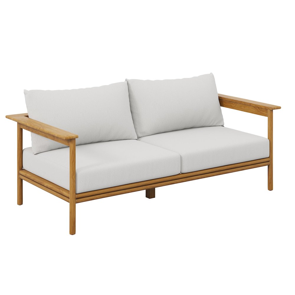 Wren 6-Piece Outdoor Patio Teak Wood Furniture Set. Picture 8