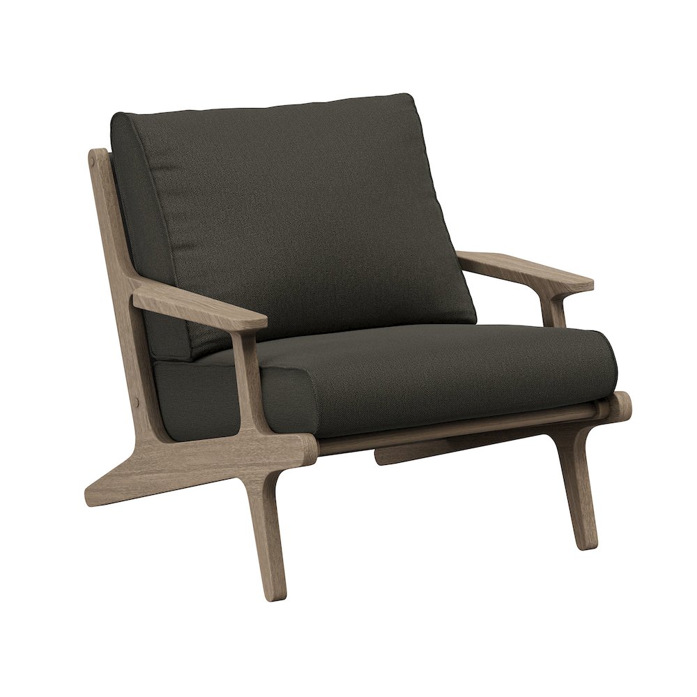 Saratoga 3-Piece Patio Teak Wood Furniture Set Lounge Chairs, Side Table. Picture 5
