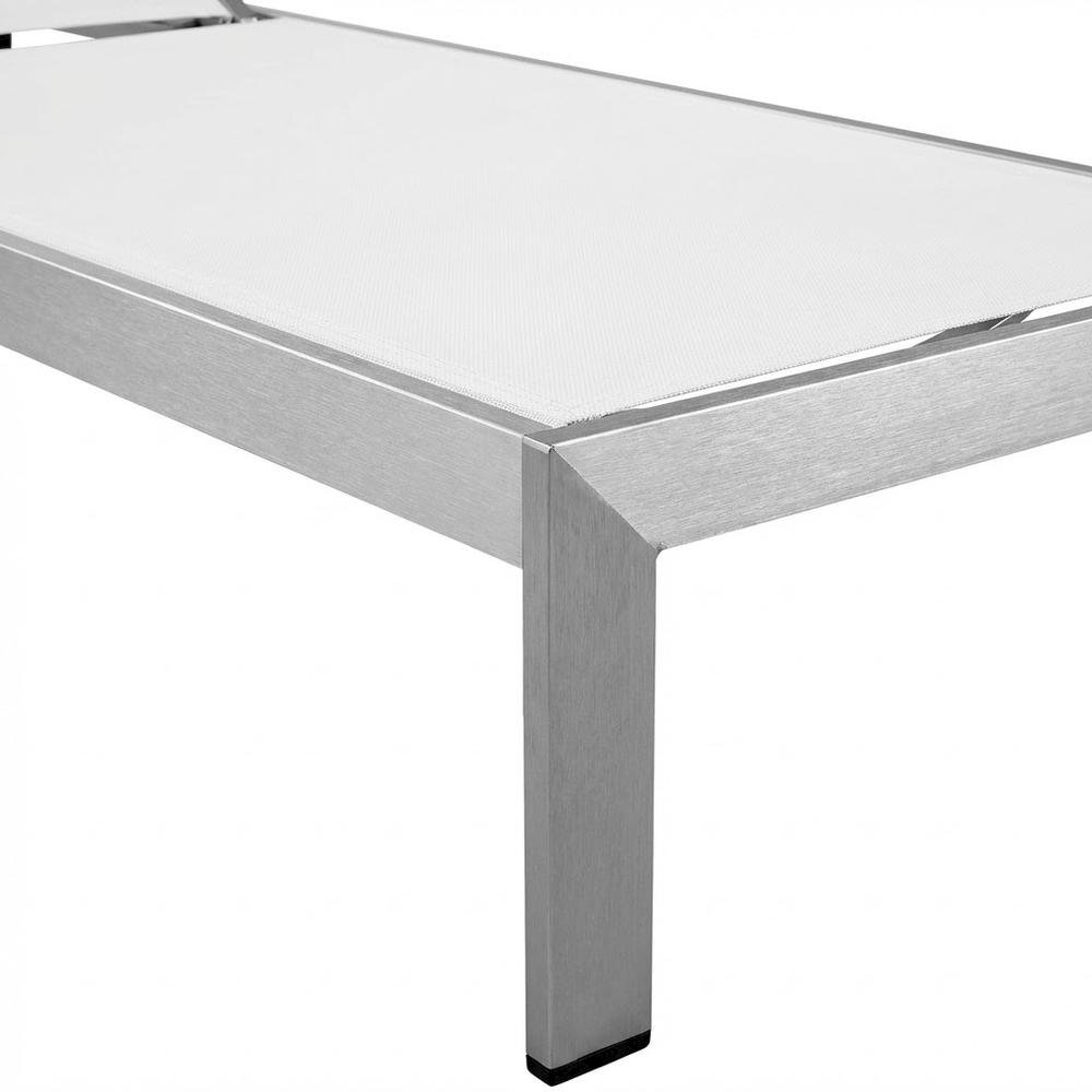 Aluminum Outdoor Patio Lounge Chair With Adjustable Backrest For Relaxation. Picture 6