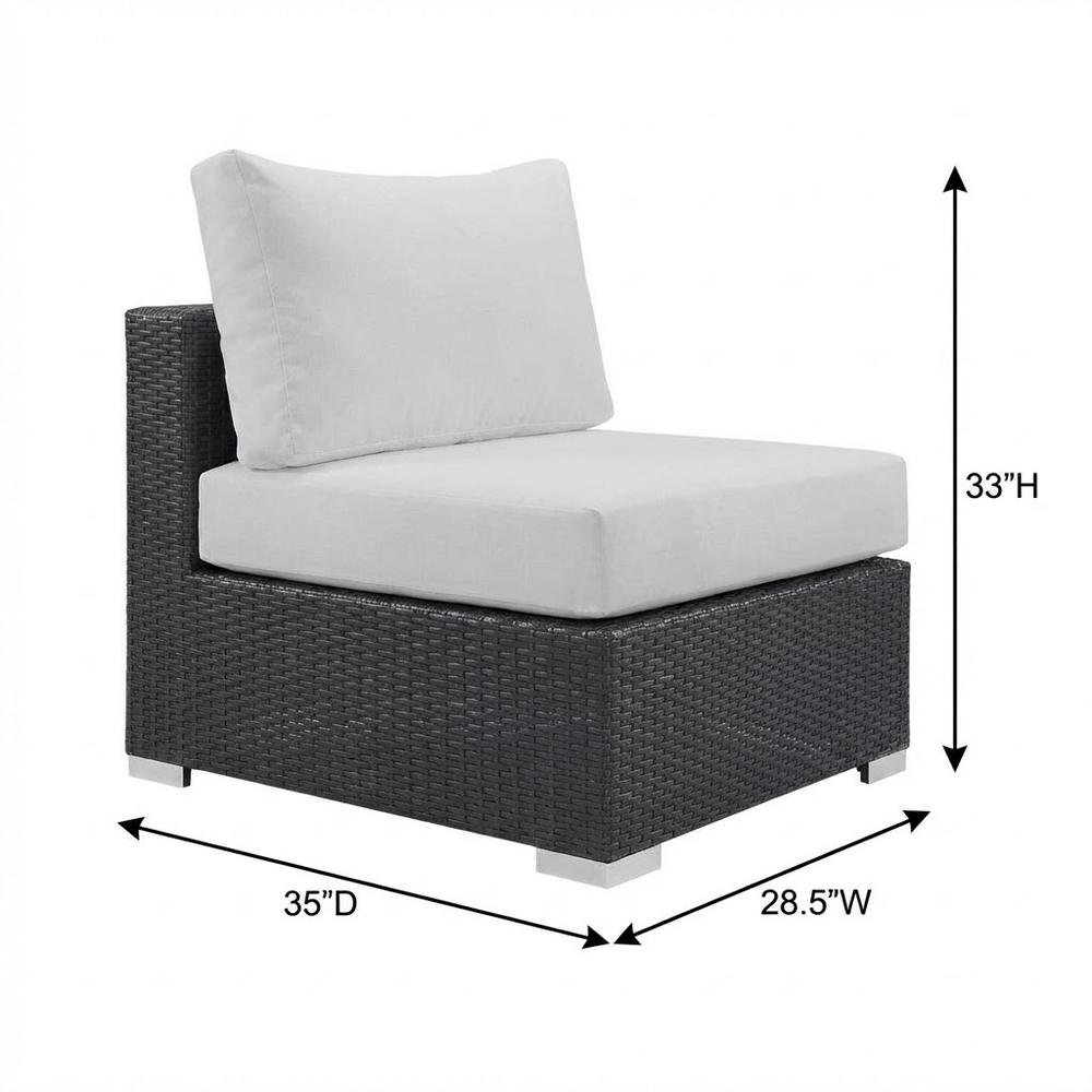 Outdoor Patio Armless Lounge Chair With Cushioned Support. Picture 7