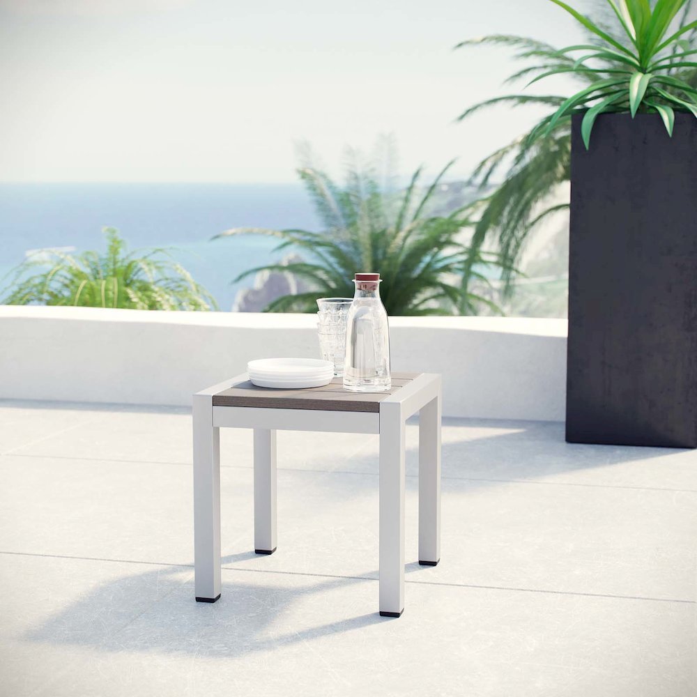 Aluminum Outdoor Side Table with Lightweight Design and Easy Maintenance. Picture 2