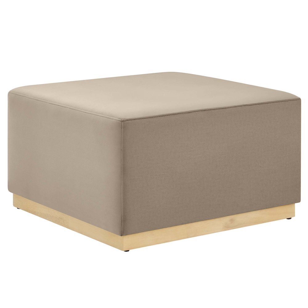 Square Performance Velvet Ottoman With Plush Upholstery And Versatile Design. Picture 1