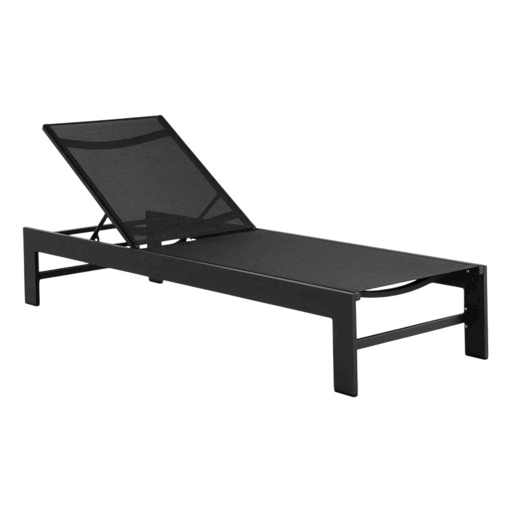 Aluminum And Mesh Chaise Lounge For Outdoor Patio Relaxation. Picture 4