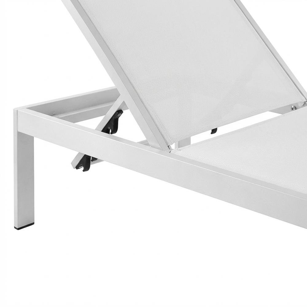 Set Of 4 Aluminum Outdoor Lounge Chairs With Weather-Resistant Design. Picture 6