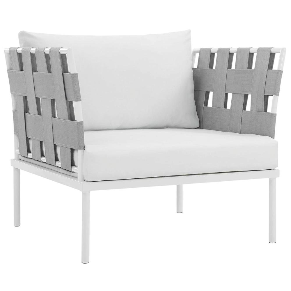 Outdoor Patio Aluminum Armchair With Sturdy Frame And Comfortable Seat. Picture 1