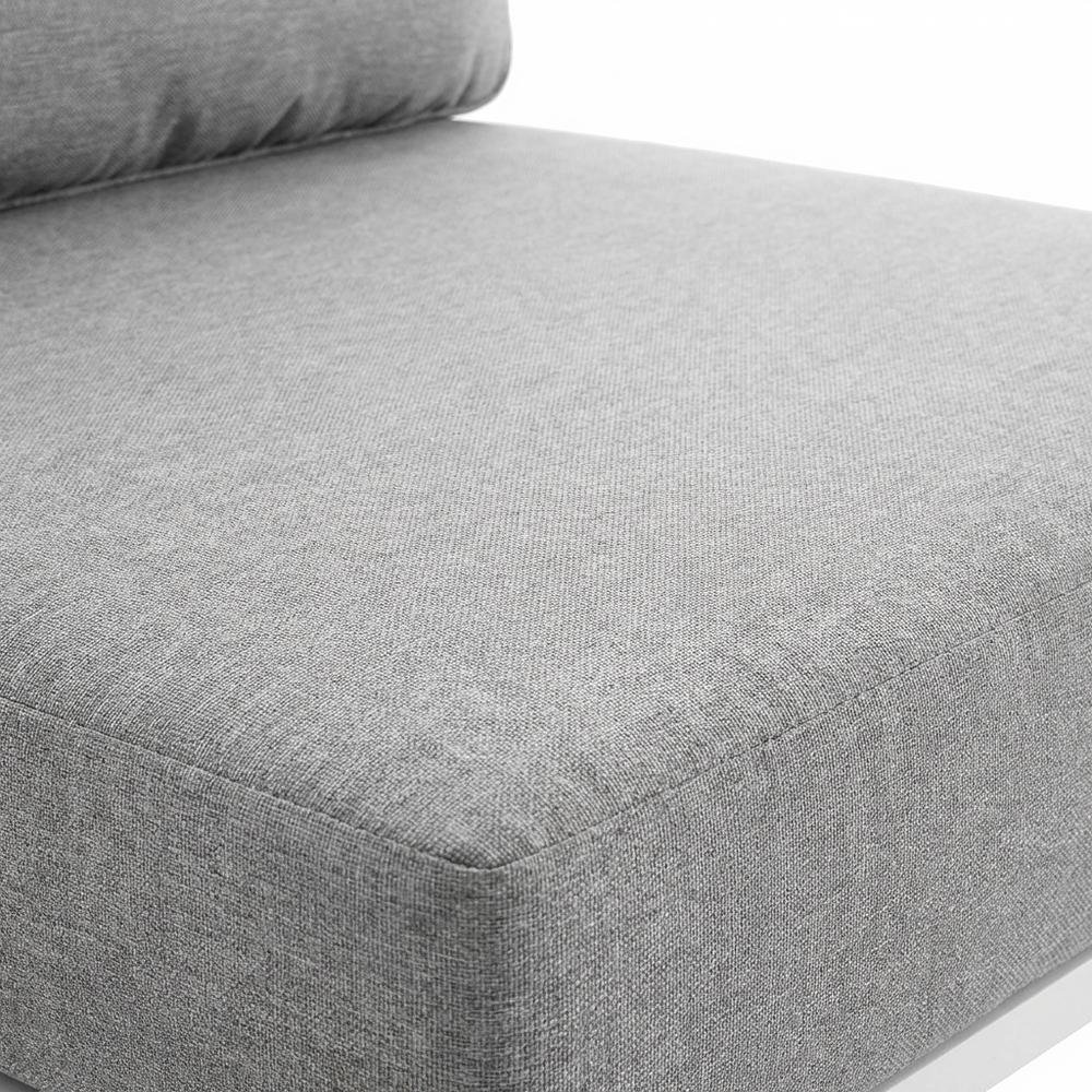 Aluminum Outdoor Lounge Chair With Armless Design And Sturdy Backrest. Picture 5