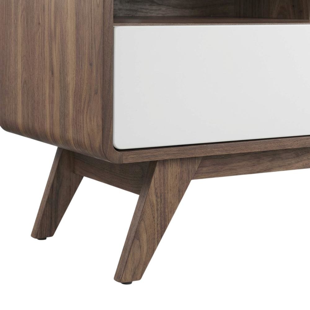 Wooden TV Stand in Brown with Spacious Storage and Sturdy Design. Picture 6