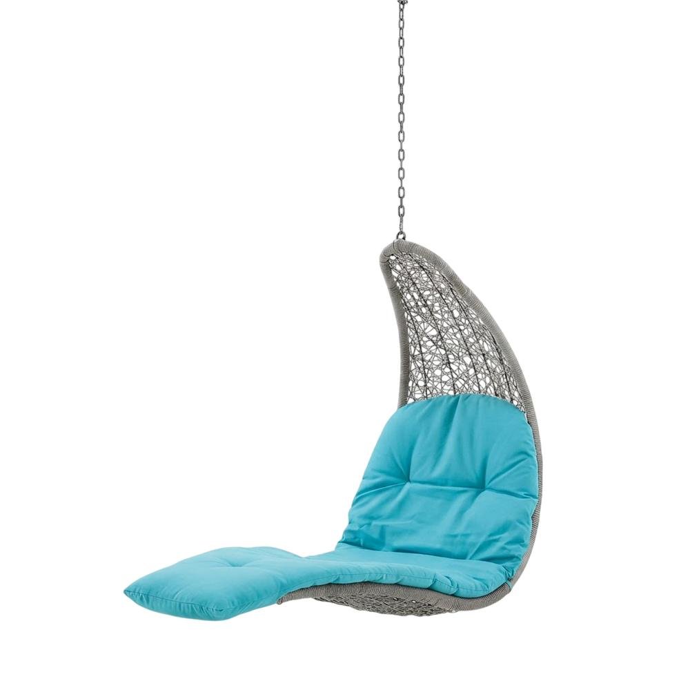 Outdoor Lounge Chair In Neutral Finish With Comfortable Cushion. Picture 1