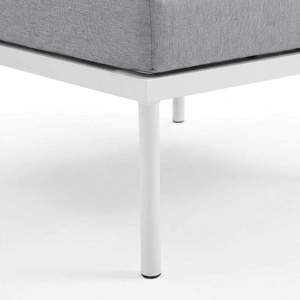 Outdoor Lounge Chair In Aluminum With Armless Design. Picture 6